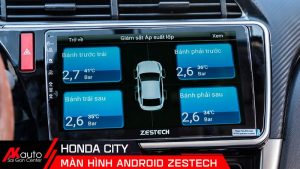 Zestech Honda City hiển thị áp suất lốp