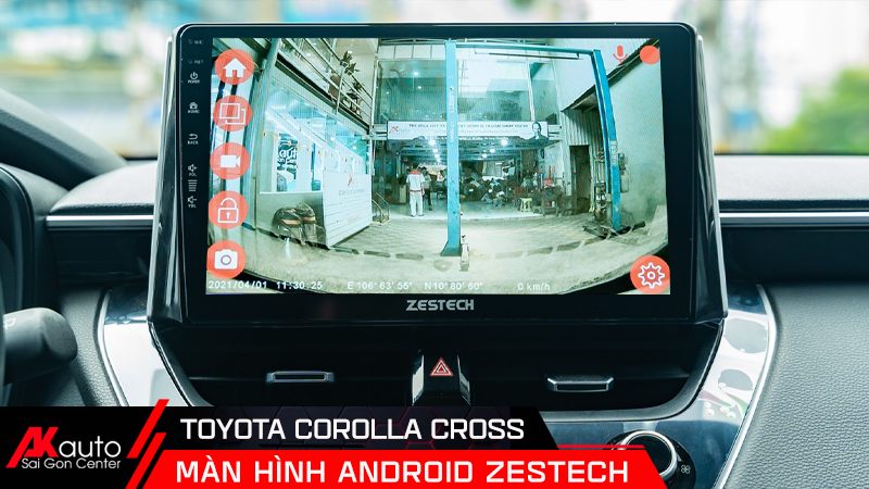 màn hình zestech xe cross kết nối camera hành trình