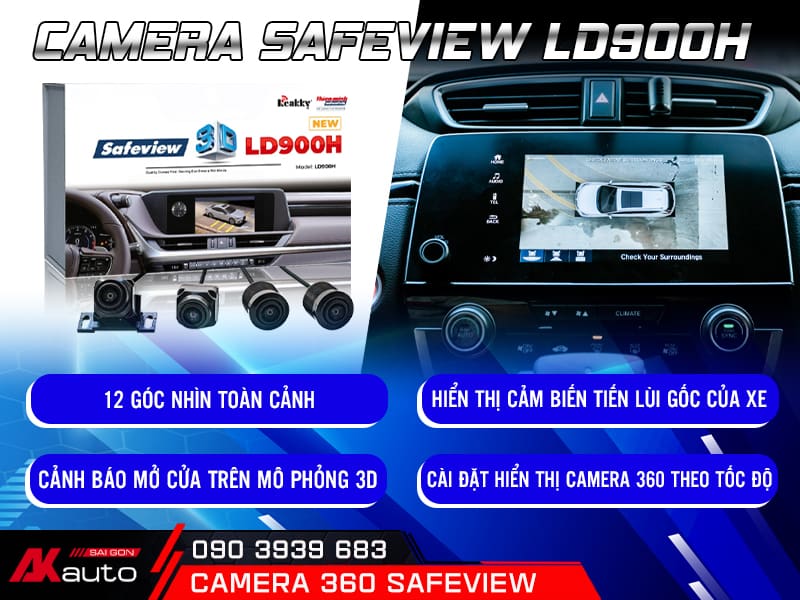 Camera 360 Safeview 3D LD900H ô tô