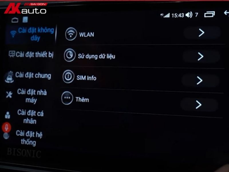 chia sẻ wifi trên màn hình Bisonic