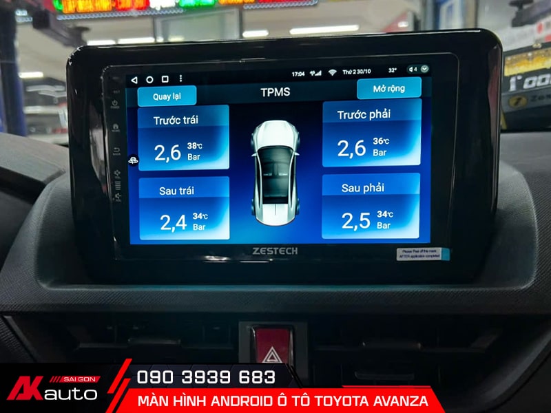 Màn hình Toyota Avanza lắp tại AKauto