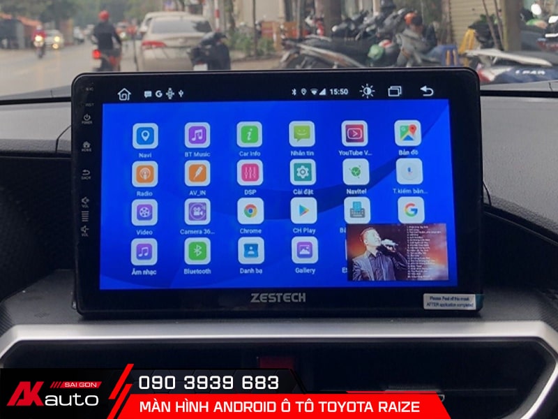 Một số dòng màn hình android ô tô Toyota Raize