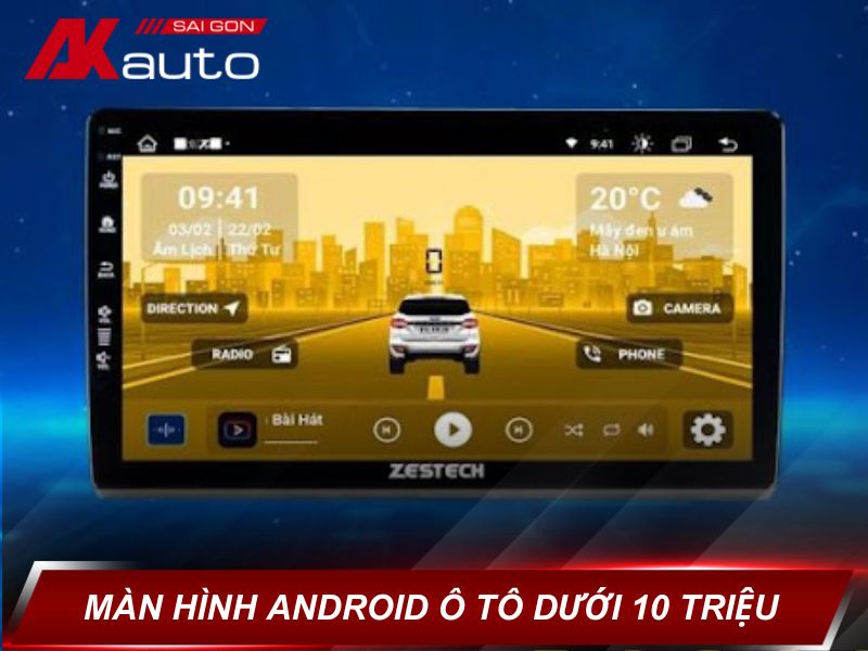 màn hình android ô tô dưới 10 triệu