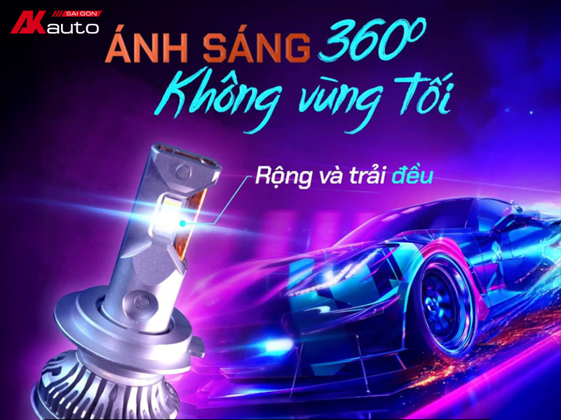 Ánh sáng mạnh mẽ 360° và trải đều