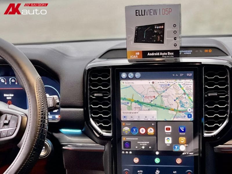 Dẫn đường thông minh với Android Box xe Ford Everest