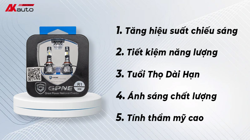Sử dụng bóng led GPNE R1 mang lại nhiều lợi ích cho chủ xe khi di chuyển trên đường