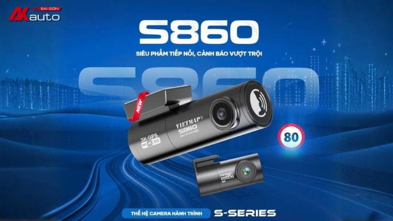Camera hành trình Vietmap S860 có thiết kế nhỏ gọn, cao cấp