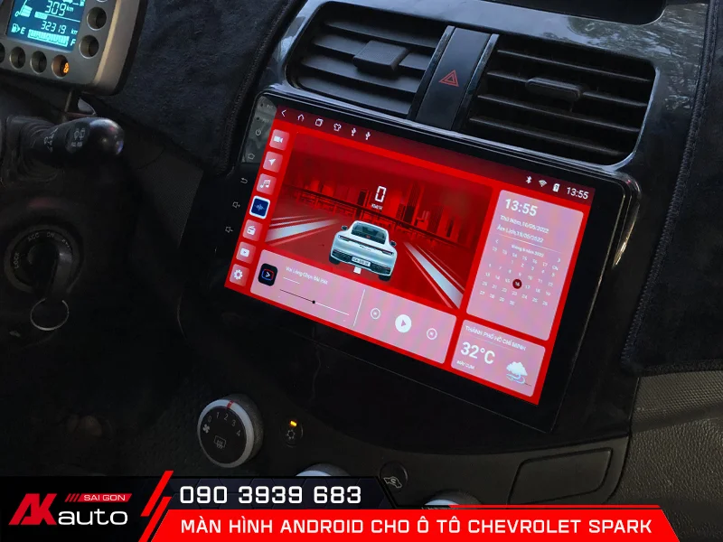 Màn hình android Chevrolet Spark có cấu hình mạnh mẽ