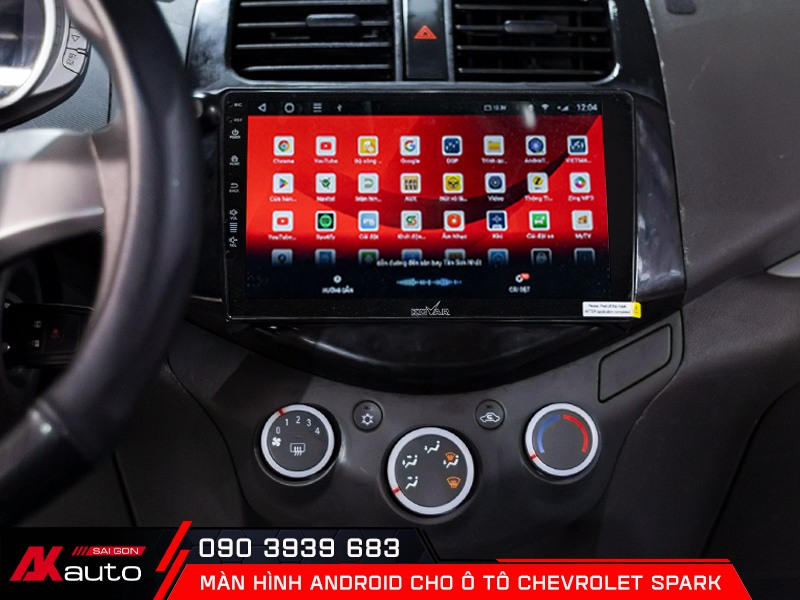 Màn hình android Chevrolet Spark hỗ trợ điều khiển bằng giọng nói