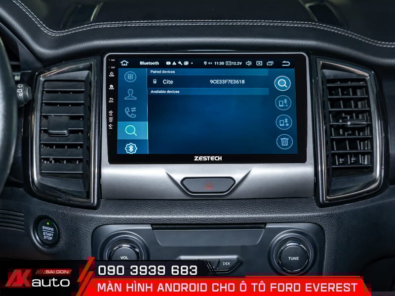 Màn hình android cho ô tô Ford Everest có thiết kế đẹp mắt
