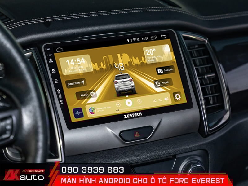 Top các sản phẩm màn hình android cho ô tô Ford Everest nổi bật hiện nay