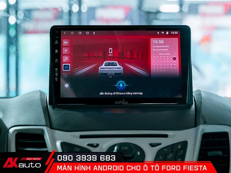 Màn hình ô tô Ford Fiesta hỗ trợ điều khiển bằng giọng nói