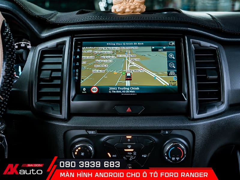 Màn hình android cho ô tô Ford Ranger có cấu hình mạnh mẽ