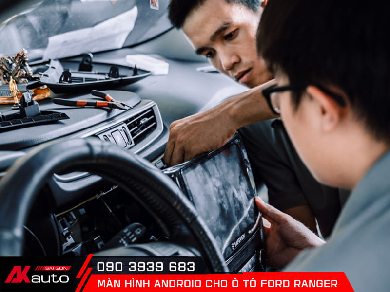 Lắp màn hình android ô tô Ford Ranger tại AKauto