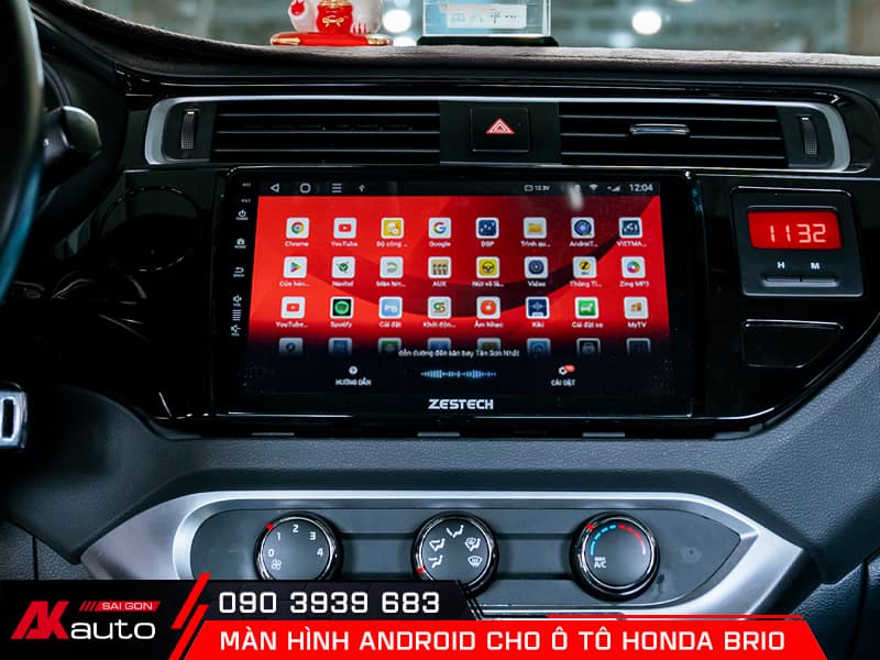 Màn hình android ô tô Honda Brio có cấu hình mạnh mẽ
