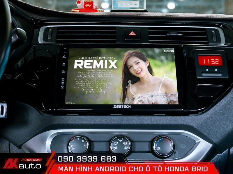 Âm thanh sống động trên màn hình ô tô Honda Brio