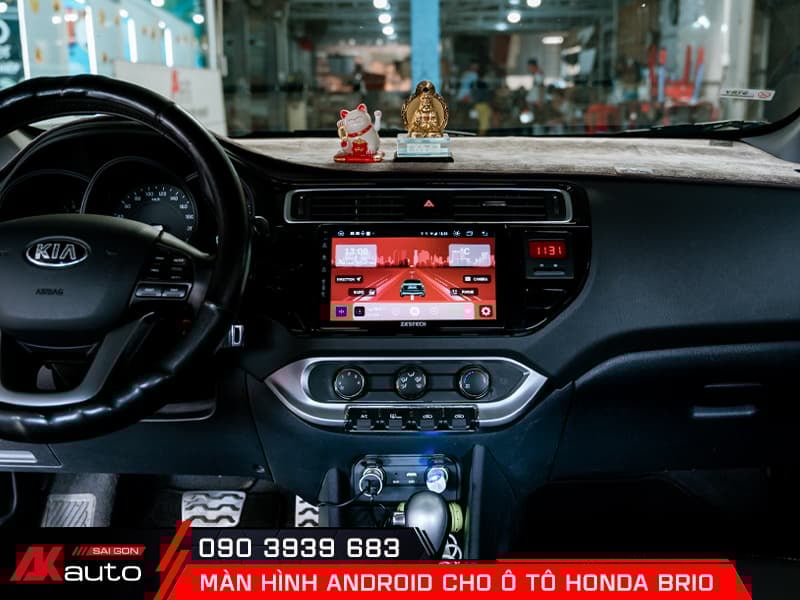 Quy trình lắp màn hình android ô tô Honda Brio chuyên nghiệp tại AKauto
