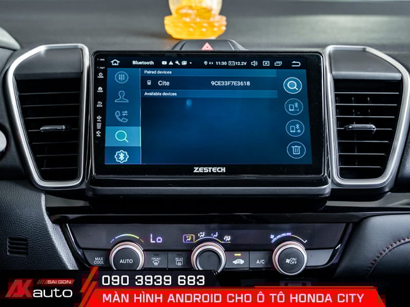 Màn hình ô tô Honda City chạy hệ điều hành android mới nhất