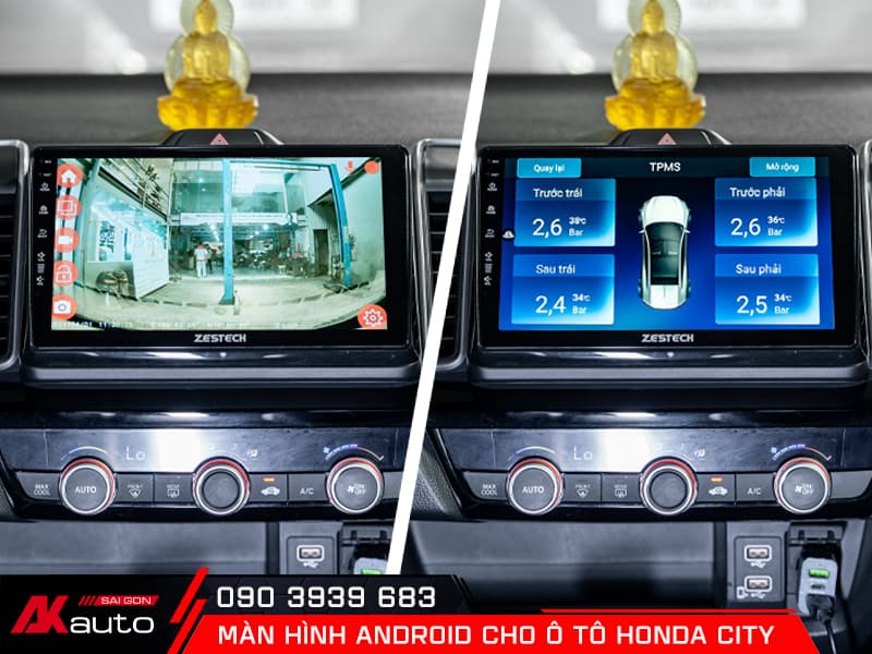 Hiển thị hình ảnh từ camera, cảm biến áp suất lốp hỗ trợ lái xe an toàn