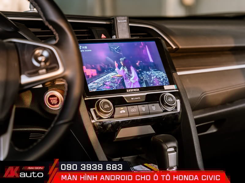 Màn hình android nâng tầm nội thất ô tô Honda Civic