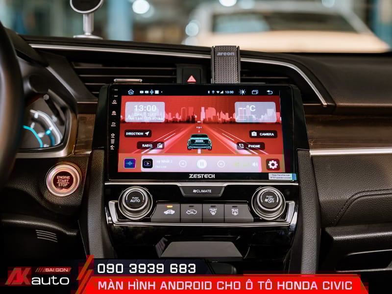 Nâng cấp màn hình android cho ô tô Honda Civic