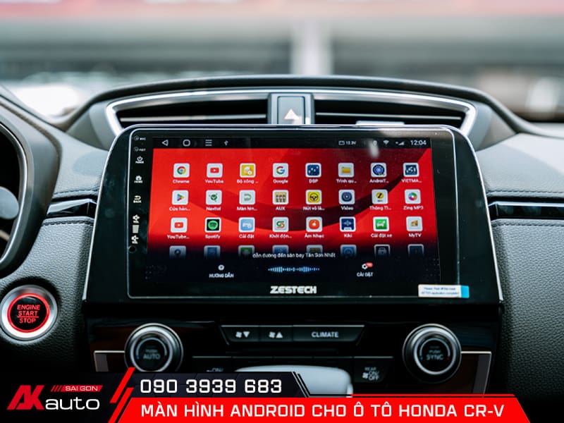 Màn hình Honda CRV hỗ trợ điều khiển màn hình bằng giọng nói
