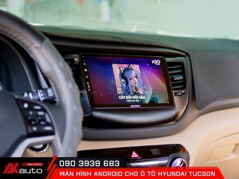 Màn hình ô tô Hyundai Tucson kết nối internet, giải trí trực tuyến