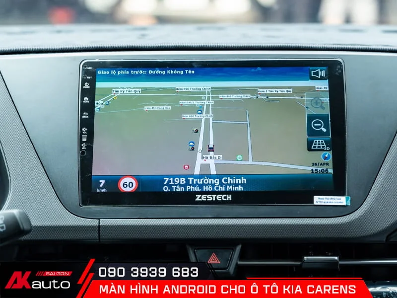 Màn hình android ô tô Kia Carens 4 Tìm đường nhanh hơn nhờ bản đồ trên màn hình android Kia Carens