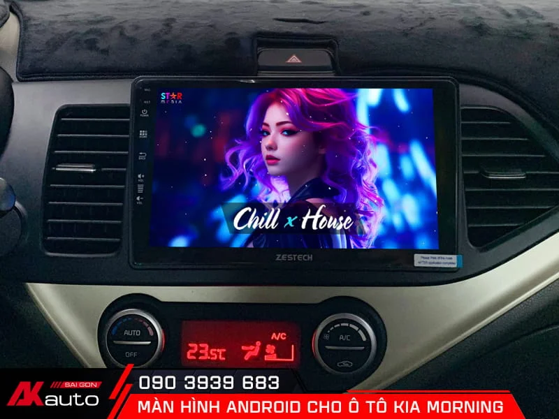 Màn hình android Kia Morning thỏa mãn nhu cầu giải trí
