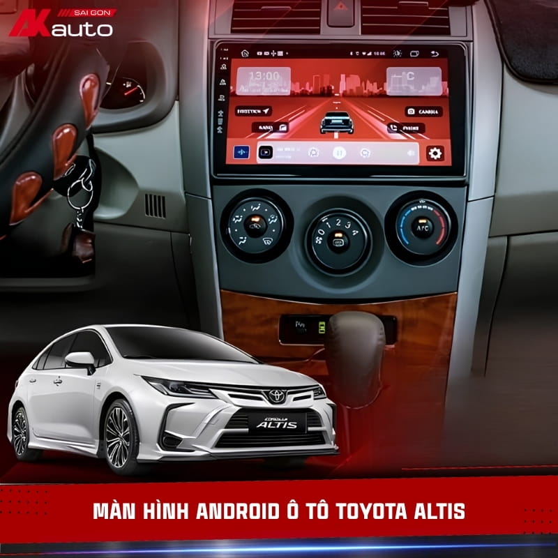 Màn hình Android ô tô Toyota Altis chính hãng