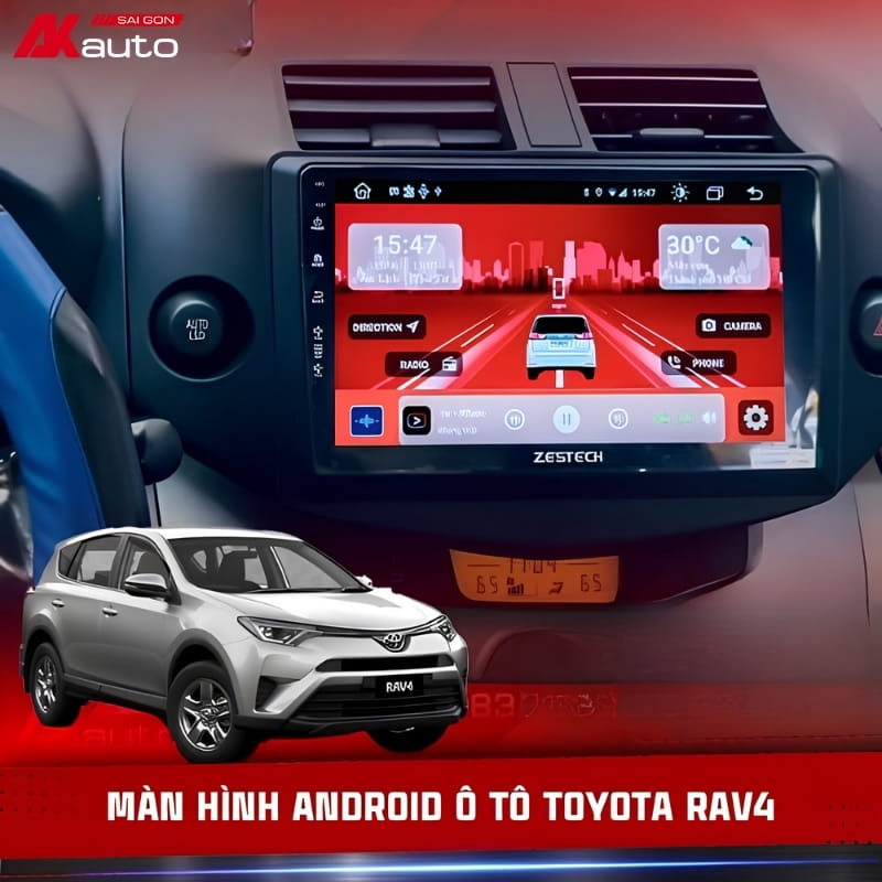 Màn hình Android ô tô Toyota RAV4 chính hãng