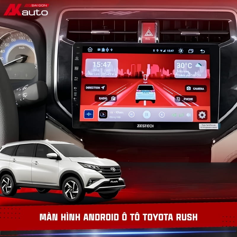 Màn hình Android ô tô Toyota Rush chính hãng