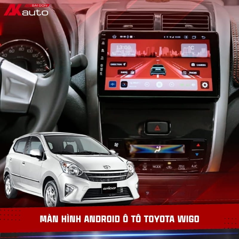 Màn hình Android ô tô Toyota Wigo chính hãng
