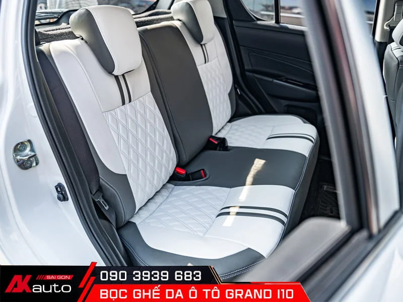 Kiểu bọc ghế da xe i10 hình quả trám