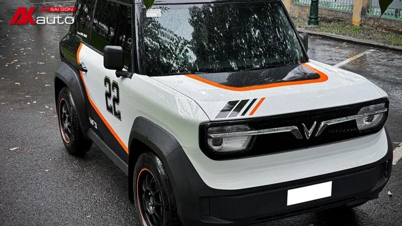 Mẫu tem xe VF3 năng động cho anh em