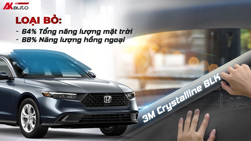 Phim 3M Crystalline BLK cách nhiệt vượt trội