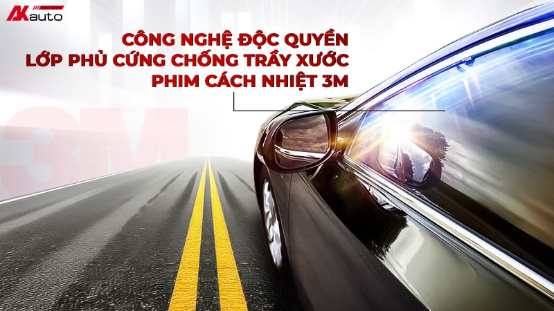 Phim 3M Crystalline BLK có lớp phủ chống trầy xước để tăng độ bền và tính thẩm mỹ