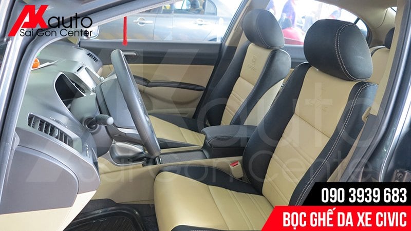 boc-ghe-da-o-to-civic-phoi-mau-theo-xe Xưởng may ghế da civic hcm akauto