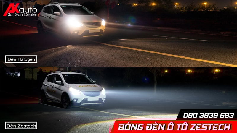 đèn ô tô zestech tăng sáng an toàn