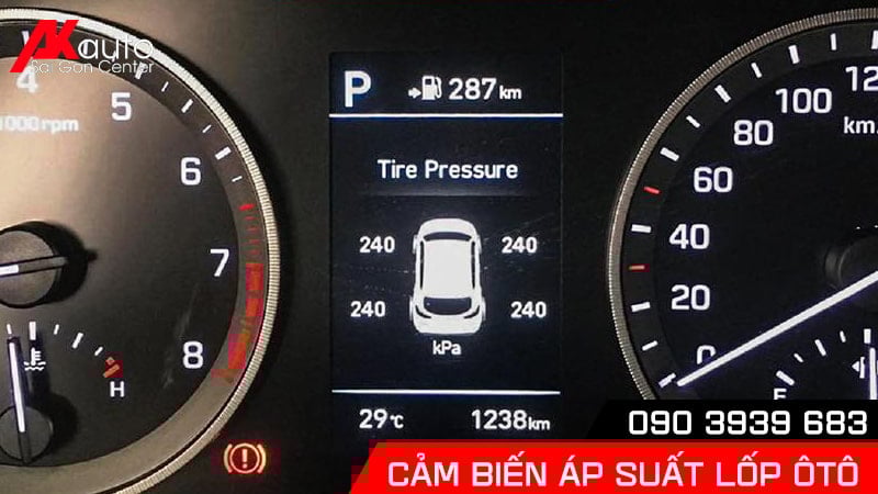 cảm biến áp suất lốp hiển thị màn hình obd
