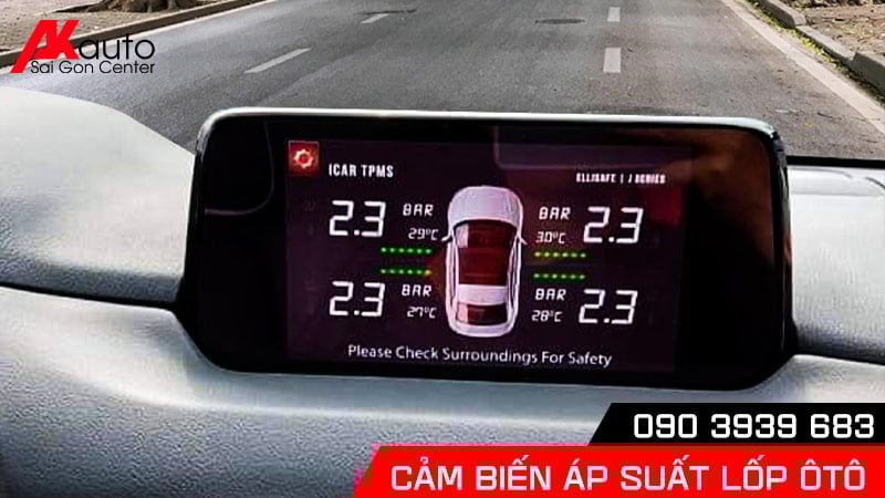 nên lắp cảm biến áp suất lốp