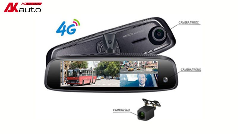 Camera hành trình 3 mắt Navicom M79 Plus ốp gương