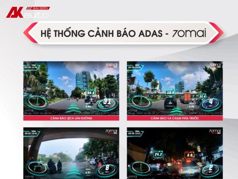 tính năng cảnh báo ADAS camera hành trình 70mai