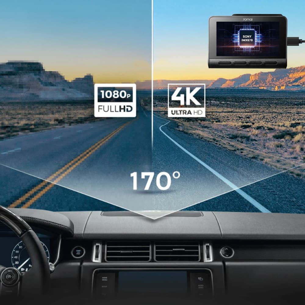 Camera Hành Trình 70mai với khả năng ghi hình gốc rộng
