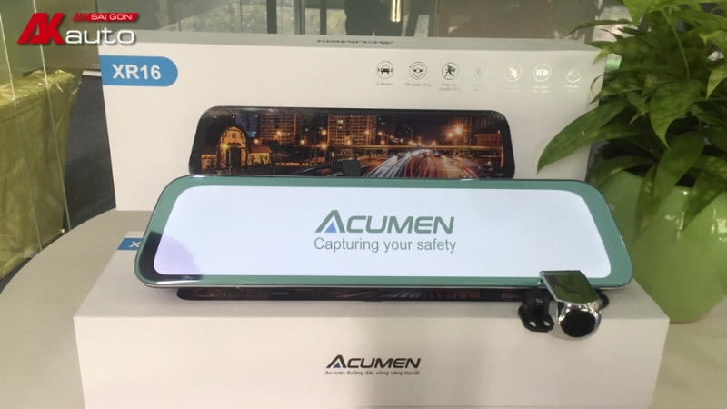 Camera Acumen XR16 sở hữu màn hình lớn, góc quay rộng, cảnh báo ADAS chính xác