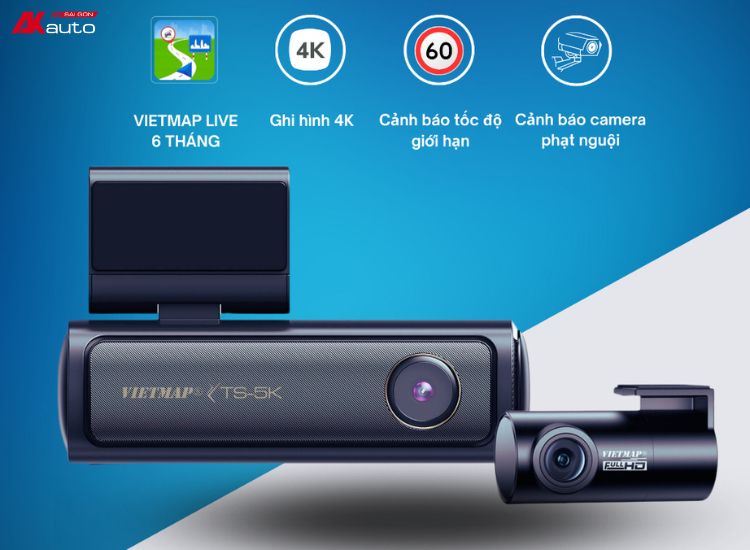 Camera hành trình có cảnh báo tốc độ Vietmap TS-5K