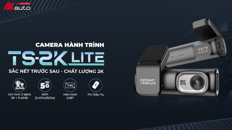 Vietmap TS-2K là dòng camera hành trình ghi hình 2K hiện đại