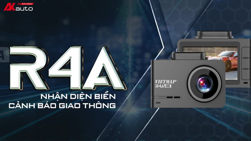 Camera hành trình 4K Vietmap R4A ống kính góc rộng, ghi hình sắc nét