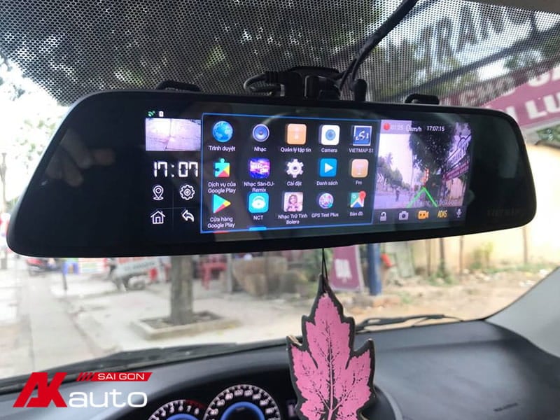 Camera hành trình gương kiêm dẫn đường