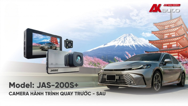 Camera hành trình Jasso JAS-200S+ trang bị màn hình IPS hiển thị rõ ràng dễ quan sát